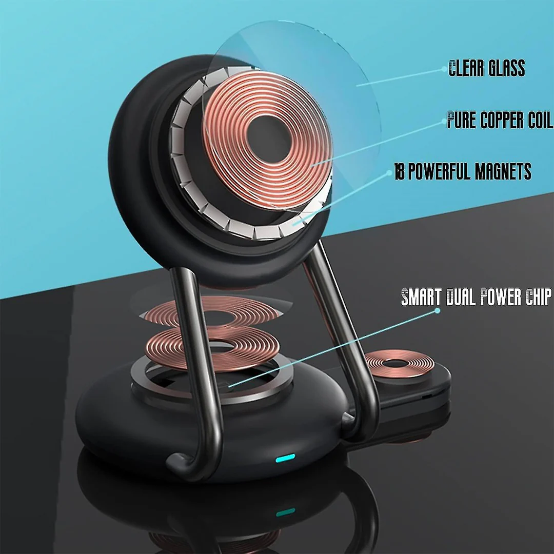 ChargeHub Pro 3-in-1 Wireless Qi Charging Station for iPhone, Apple Watch, AirPods, and Galaxy Phone – Magnetic Design, 15W Fast Charging - Image 5