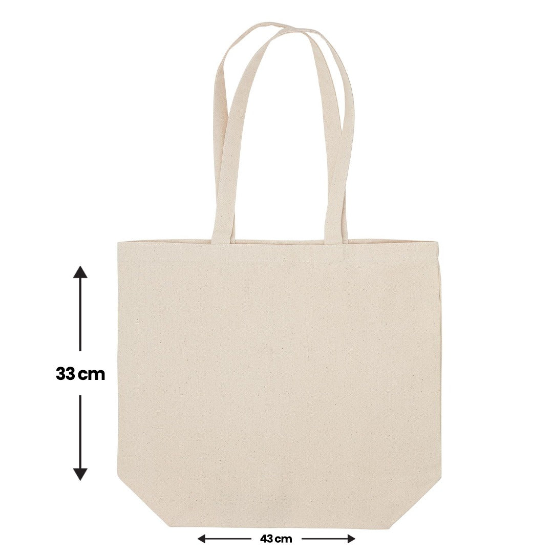 Plain Cotton Canvas Bag with Velcro Closure – 33cm x 43cm x 15cm/ Printing not Included - Image 5