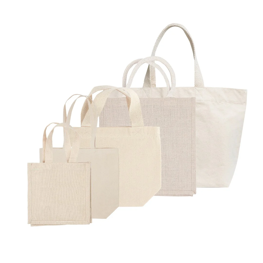 Plain Cotton Canvas Bag with Velcro Closure – 33cm x 43cm x 15cm/ Printing not Included - Image 6
