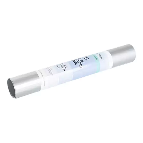 Craft Express Iron-On Heat Transfer Glossy Vinyl - 30.48 x 152.4cm / Silver - Image 2