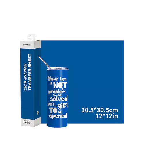 Craft Express Solid Dark Blue Sublimation Transfer Sheets - 30.5 x 30.5 cm/ Pack of 8 - Image 2