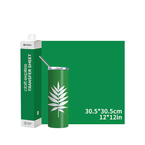Craft Express Solid Green Sublimation Transfer Sheets - 30.5 x 30.5 cm/ Pack of 8 - Image 2