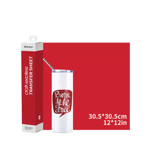 Craft Express Solid Red Sublimation Transfer Sheets - 30.5 x 30.5 cm/ Pack of 8 - Image 2