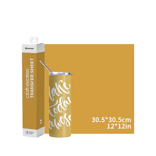 Craft Express Solid Yellow Sublimation Transfer Sheets - 30.5 x 30.5 cm/ Pack of 8 - Image 2