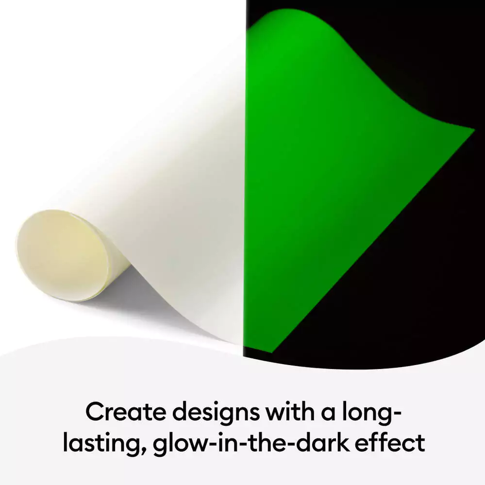 Cricut Glow-in-the-Dark Iron-On Vinyl - 30.5 x 61 cm/ 1 Roll - Image 2