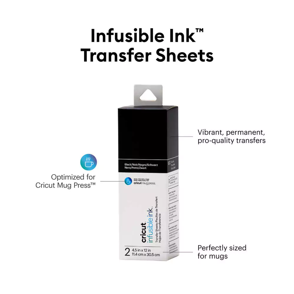 Cricut Infusible Ink™ Transfer Sheets - 11.4 x 30.5 cm/ Black/ 2 Sheets - Image 2