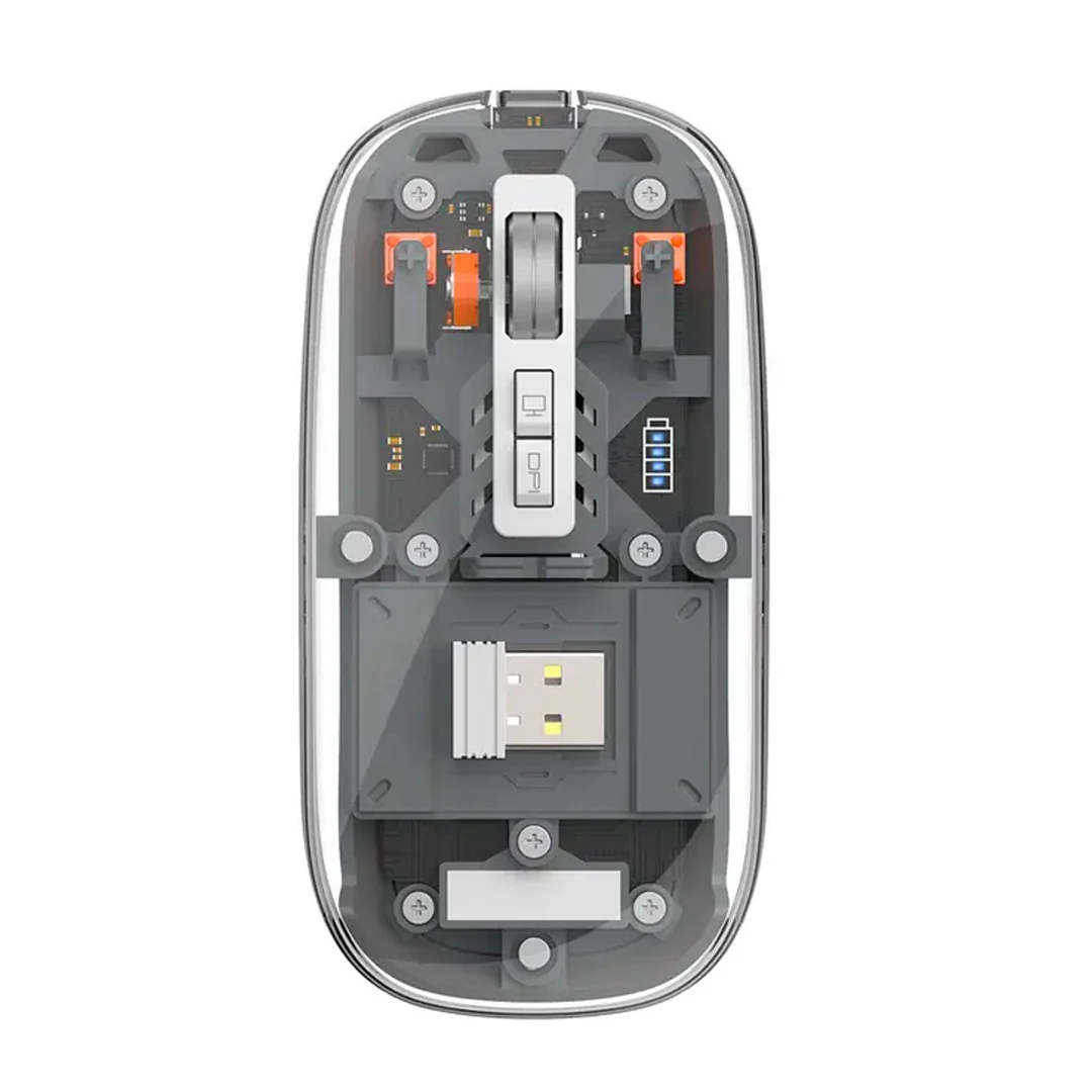 Crystal Wireless Mouse with Removable Cover – Compatible with iOS/Android/Windows