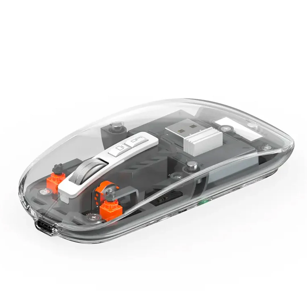 Crystal Wireless Mouse with Removable Cover – Compatible with iOS/Android/Windows - Image 6