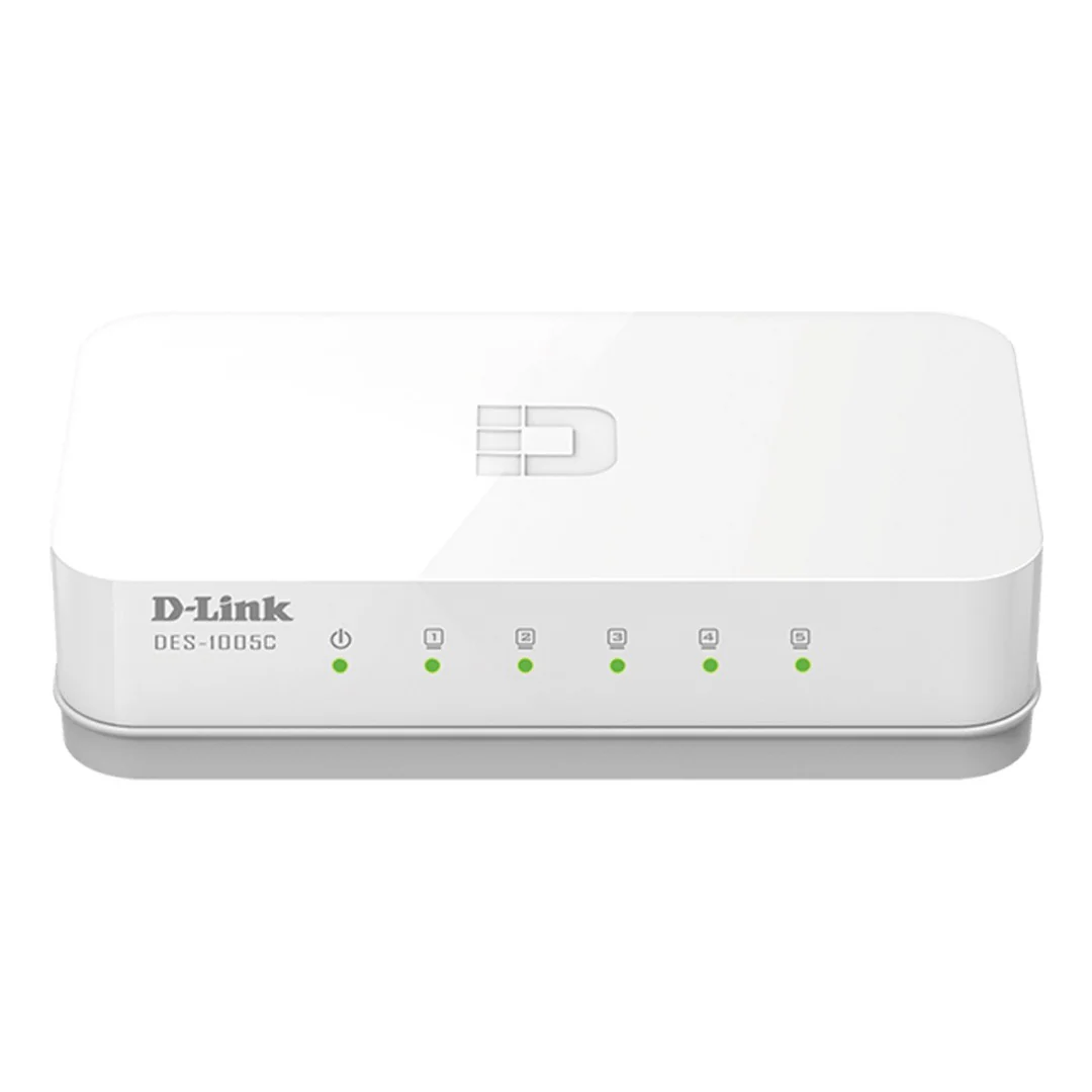 D-Link DES-1005C Desktop Switch – 5-Ports / 100 Mbps / Unmanaged / Desktop
