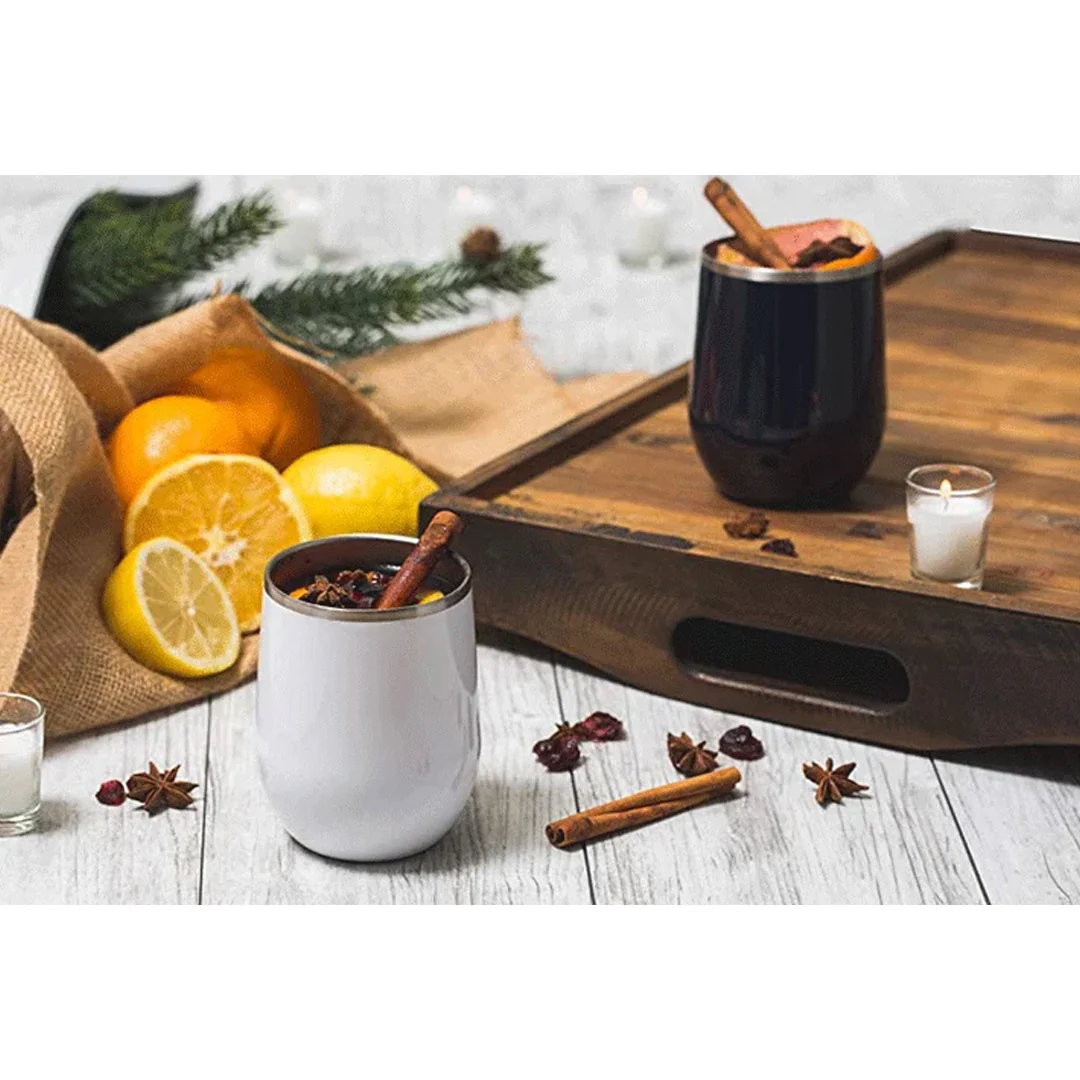 Double Wall Stainless Steel Tumbler Insulated Eggshell Cup with Lid – 12oz / Sublimation Printing / Printing not Included - Image 8