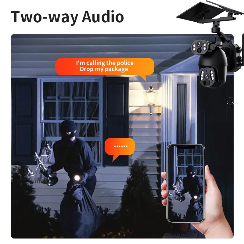 Dual-Panel Solar-Powered Q6 Security Camera - Image 3