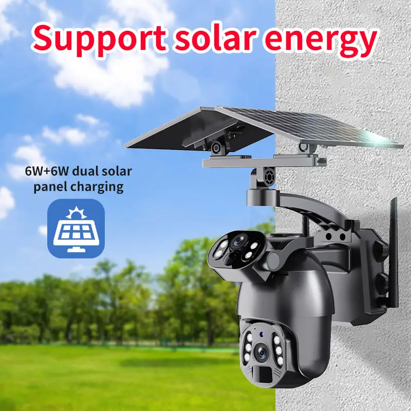 Dual-Panel Solar-Powered Q6 Security Camera - Image 4