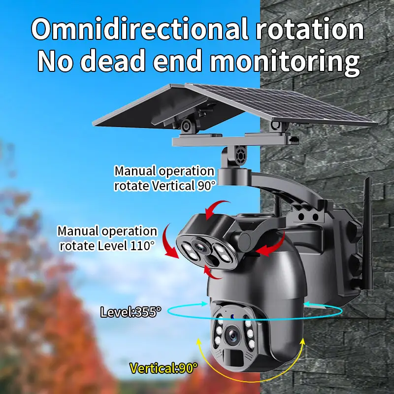 Dual-Panel Solar-Powered Q6 Security Camera - Image 5