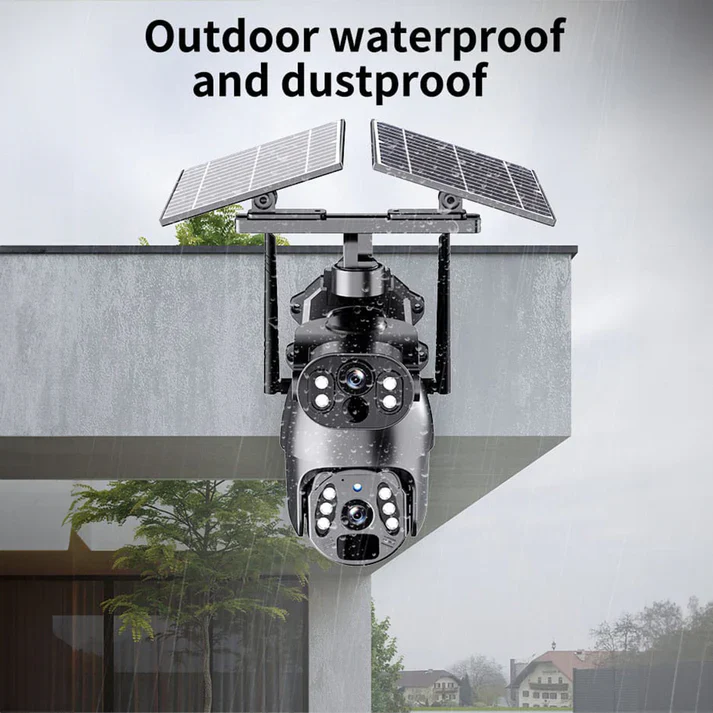 Dual-Panel Solar-Powered Q6 Security Camera - Image 6