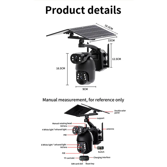 Dual-Panel Solar-Powered Q6 Security Camera - Image 8