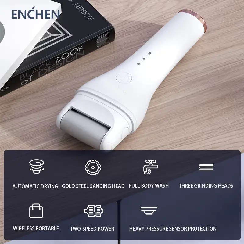 Enchen Rock Electric Foot Callus Remover - 1500mAh / 360° Roller / 3 Roller Heads - Image 4