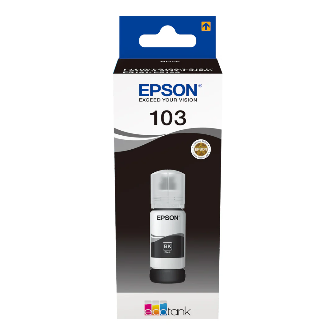 Epson 103 EcoTank Black Ink Bottle 65ml – Print up to 4.5K Pages