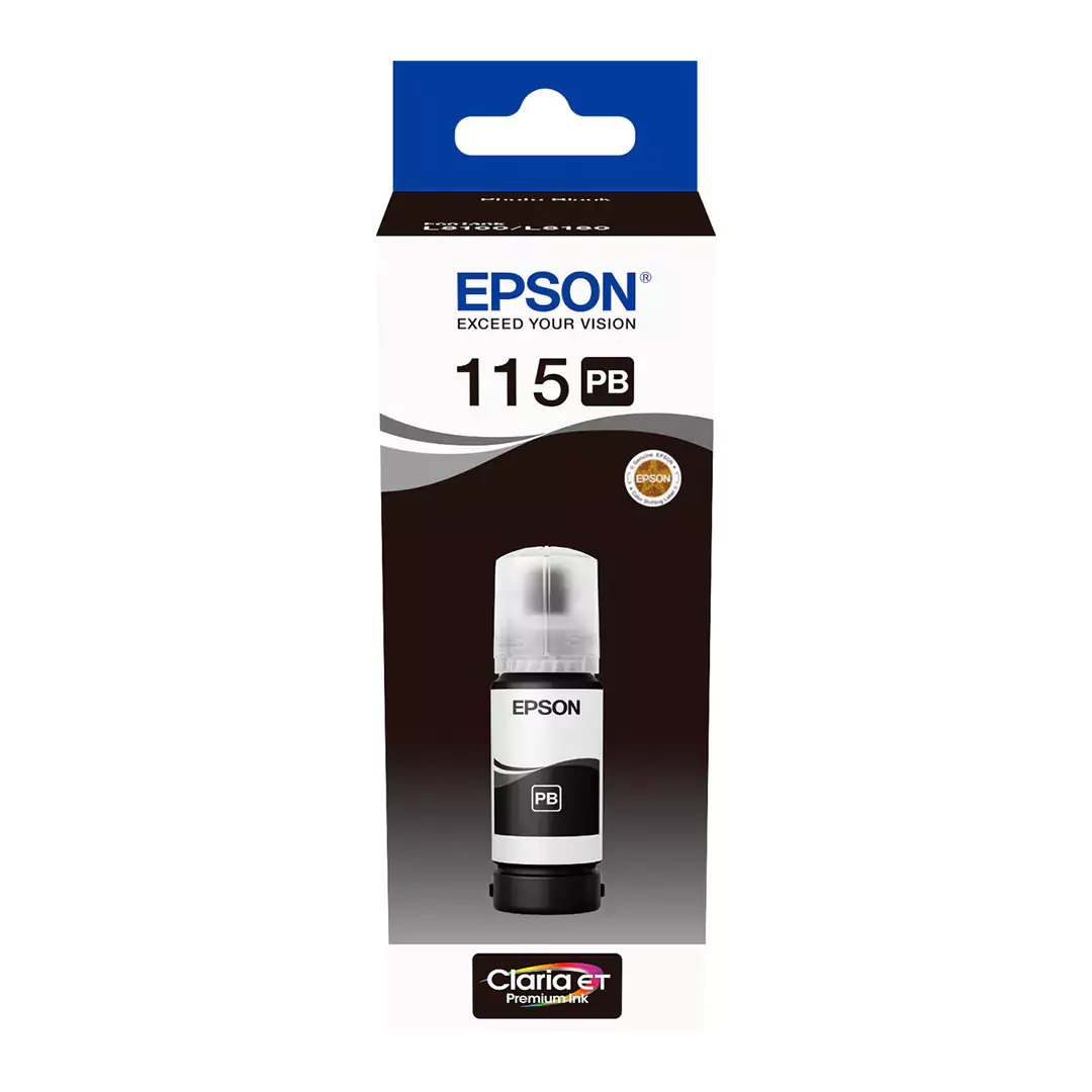 Epson 115 EcoTank Photo Black Ink Bottle - 70ml/ Print up to 6.7K Pages