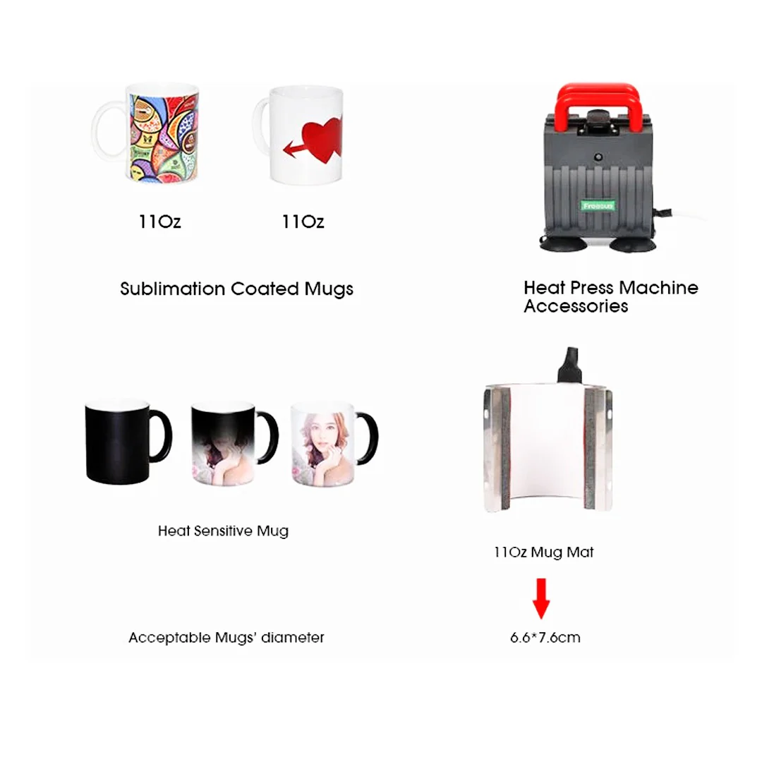 Freesub Portable Iron Heat Press Machine with Mug Heat Press Machine - Image 3