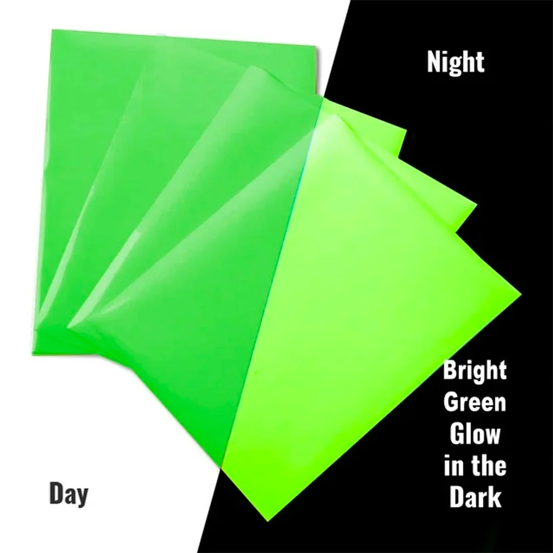 Glow-in-the-Dark Neon Green Vinyl Sticker Roll – 50cm x 1m - Image 4
