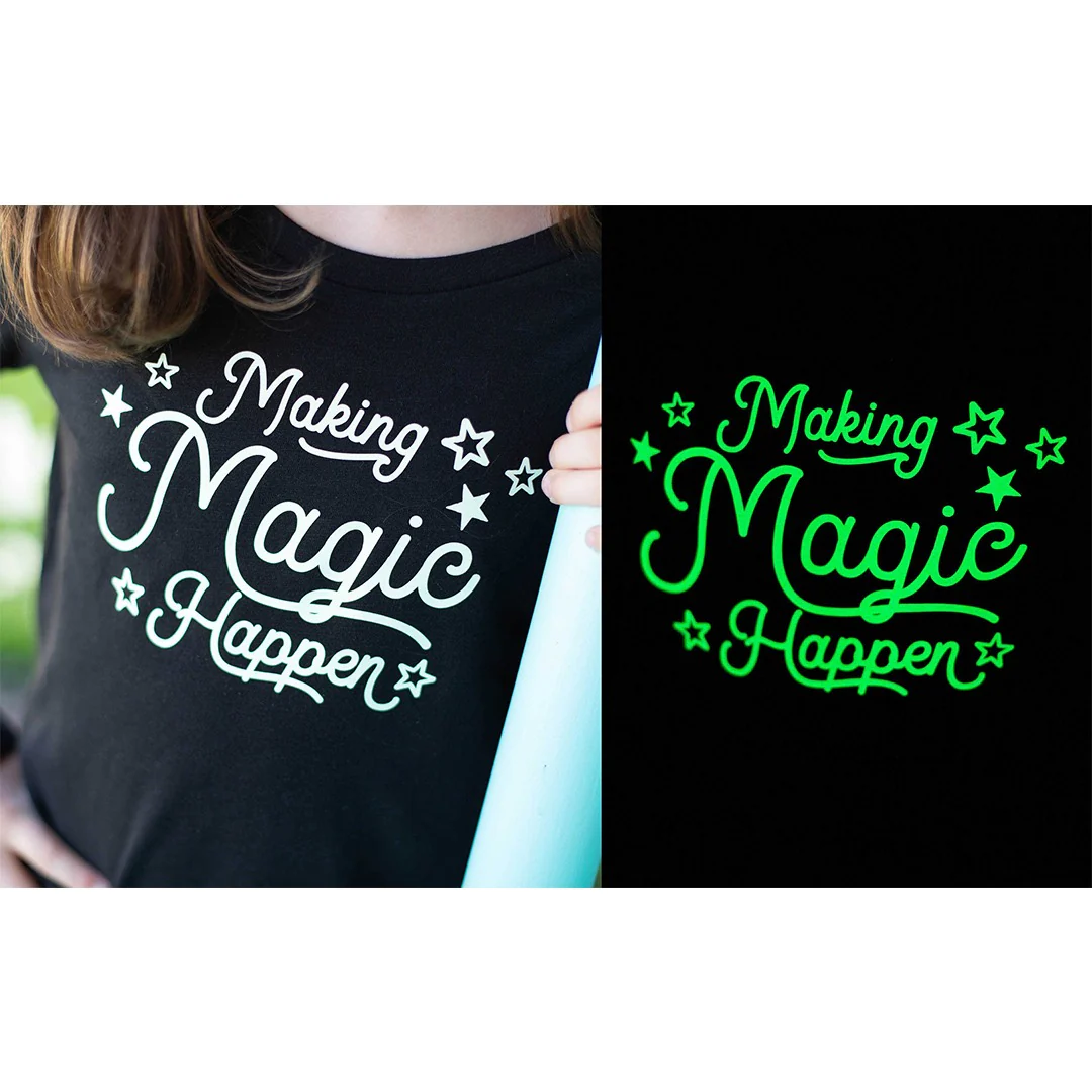 Glow-in-the-Dark White Vinyl Sticker Roll – 50cm x 1m - Image 6