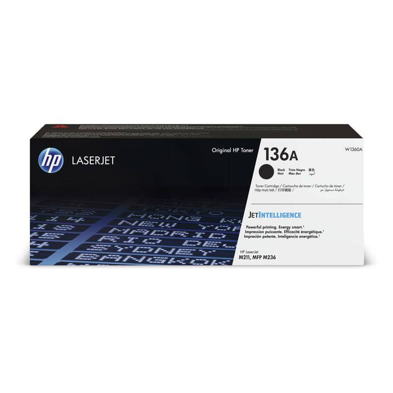 HP 136A Black Color – 1,150 Pages / Black Color / Toner Cartridge – (W1360A)