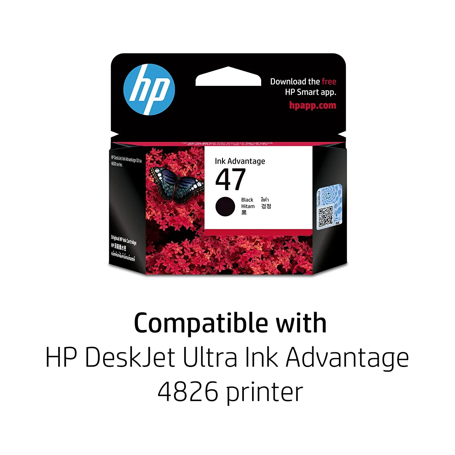HP 47 Black Original Ink Cartridge - Image 2