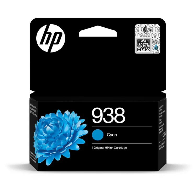 HP 938 Cyan Ink Cartridge - 800 Pages yield
