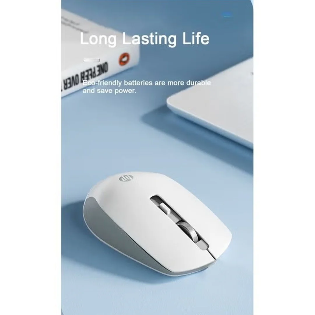 HP S1000 Plus Silent Optical Wireless Mouse – 2.4GHz / 1600DPI Mute Mouse / Milk Tea - Image 8