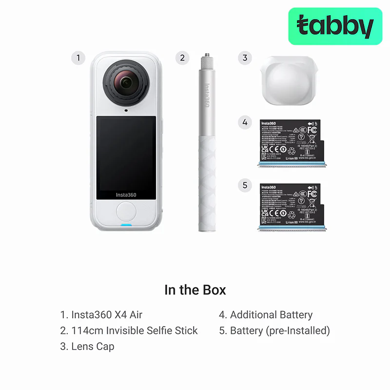 Insta360 X4 Air 8K 360° Action Camera Starter Bundle – Arctic White