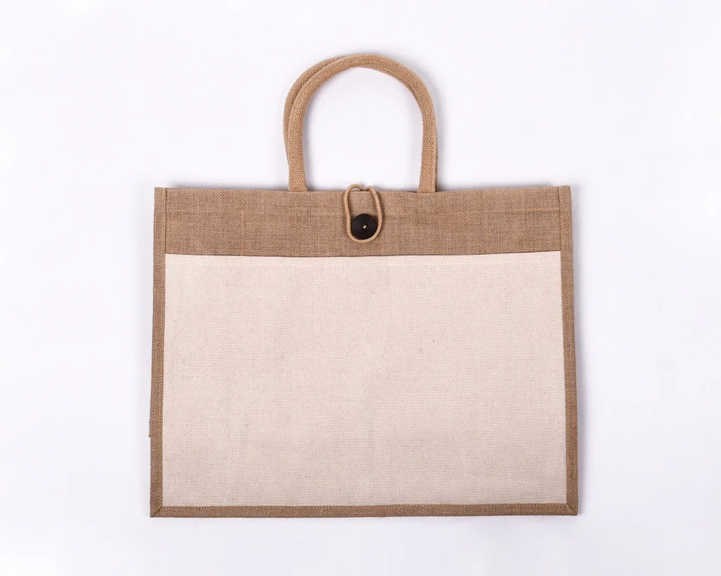 Large Landscape Pocket Jute Bag – 34cm x 43.5cm