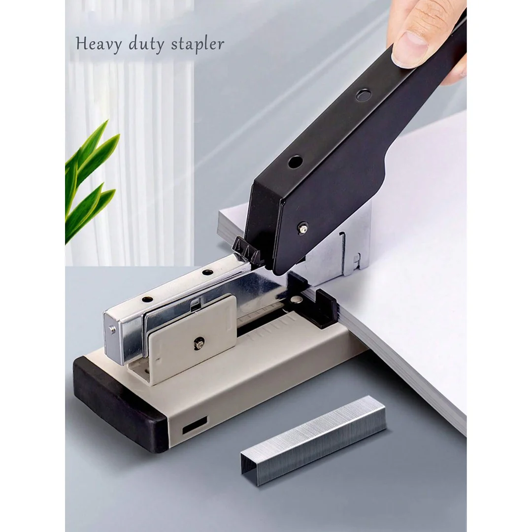 Large Size Heavy Duty Stapler – Long Arm, Effortless, Thickened Bookbinding Machine, Binds 100-120 Pages / 13mm Staples Pin 23/13 - Image 2