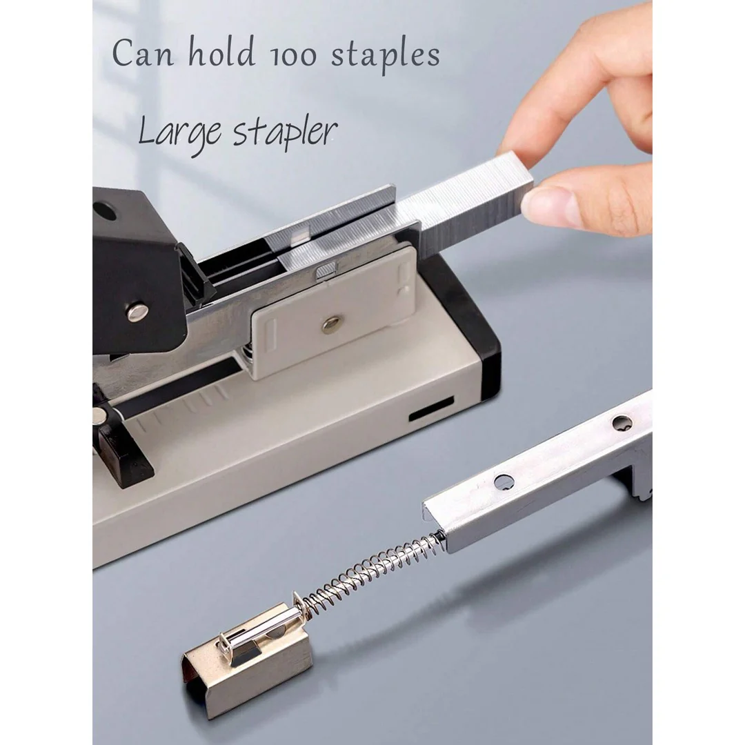 Large Size Heavy Duty Stapler – Long Arm, Effortless, Thickened Bookbinding Machine, Binds 100-120 Pages / 13mm Staples Pin 23/13 - Image 4