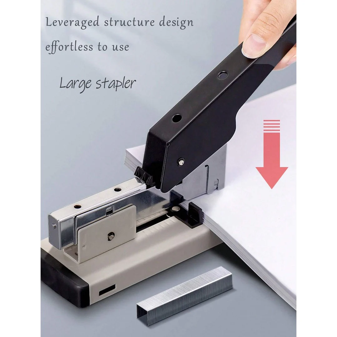 Large Size Heavy Duty Stapler – Long Arm, Effortless, Thickened Bookbinding Machine, Binds 100-120 Pages / 13mm Staples Pin 23/13 - Image 5