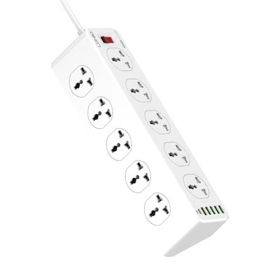Ldnio 10 Outlet Power Socket – 10 Way / USB-C / 2 Meters / White - Image 4