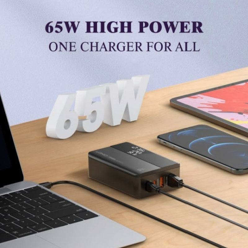 Ldnio A4808Q 65W Super Fast Charging Desktop Charger – USB-C / 1.5 Meters / Black - Image 5
