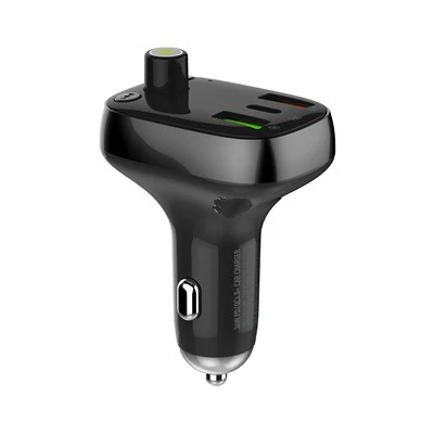 Ldnio C704Q Bluetooth FM Transmitter With Triple USB Charger with Lightning Cable - Image 3