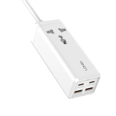 Ldnio SC1418 Desktop Power Extension Sockets – 65W / White - Image 3
