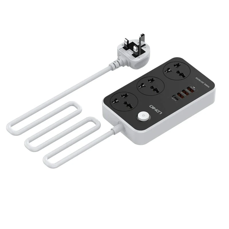Ldnio SC3412 3 Extension Power Socket – 3 Way / USB / 2 Meters - Image 4