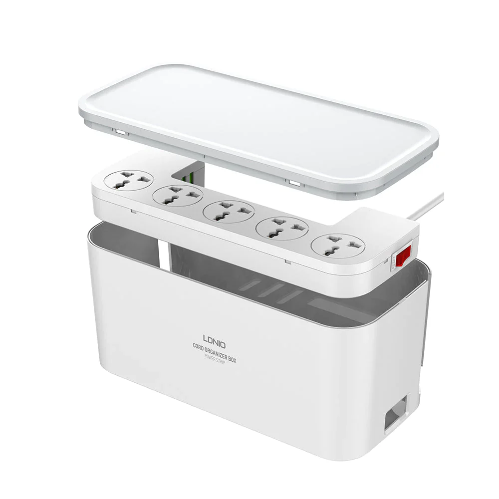 Ldnio SC5309 Management Power Strip Box – 5 Socket Outlets & 3 USB Charging Ports