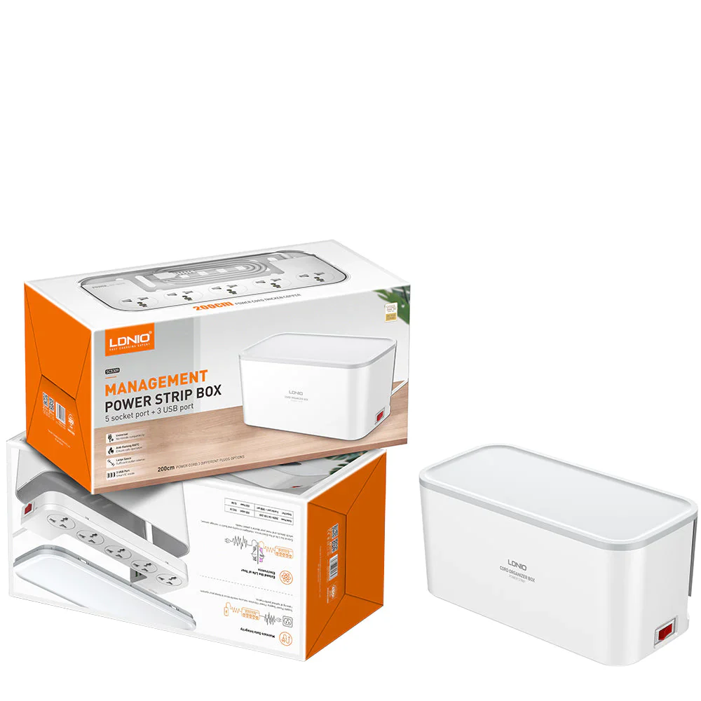 Ldnio SC5309 Management Power Strip Box – 5 Socket Outlets & 3 USB Charging Ports - Image 12