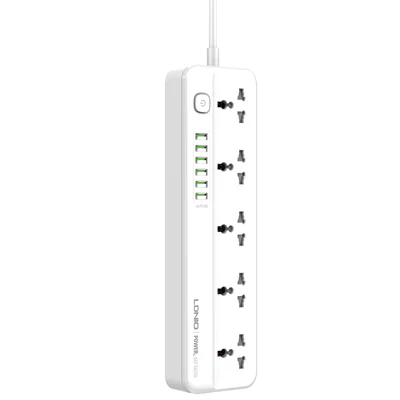 Ldnio SC5614 Outlets Universal Power Strip – 5 Way / 6 x USB-A / White - Image 2