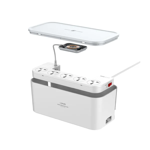 Ldnio SCW5354 Wireless Management Power Strip Box – 15W / PD Port + QC 3.0 Socket