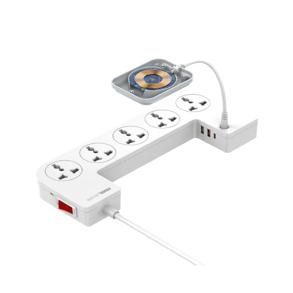 Ldnio SCW5354 Wireless Management Power Strip Box – 15W / PD Port + QC 3.0 Socket - Image 3
