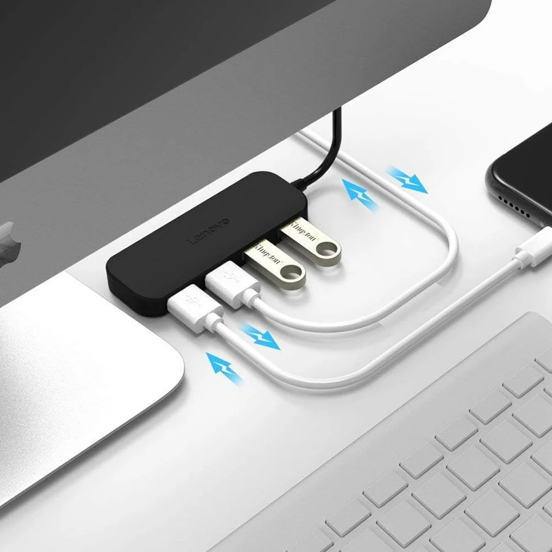 Lenovo A601 USB Hub – 4 Port USB 3.0 Hub with 19 Inch Long Cable - Image 6