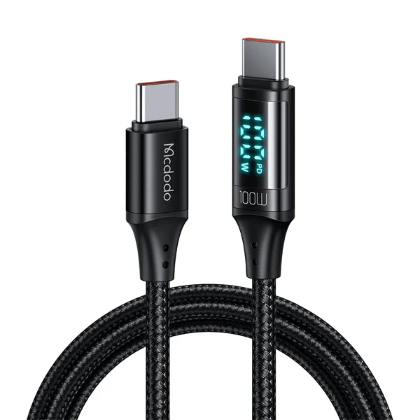 Mcdodo CA-110 Digital HD Fast Charge Data Cable – Type-C / 100W / 1.2 Meter / Black