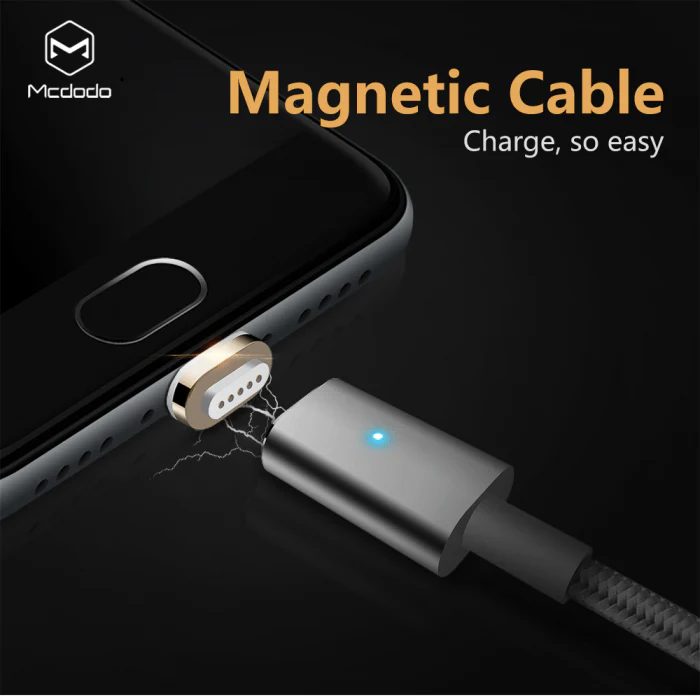 Mcdodo CA-211 Magnetic Fast Charge 2.4A USB3.0 to MicroUSB Data Cable – 1.2m - Image 5