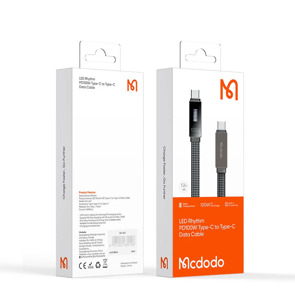 Mcdodo CA-447 Rhythm Series 100W Type-C to Type-C Data Cable 1.2m - Image 9