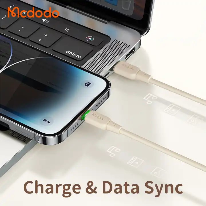 Mcdodo CA-476 65W Liquid Silicone + LED Series – Type-C to Lightning / 1.2m - Image 4