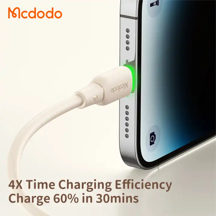 Mcdodo CA-476 65W Liquid Silicone + LED Series – Type-C to Lightning / 1.2m - Image 7